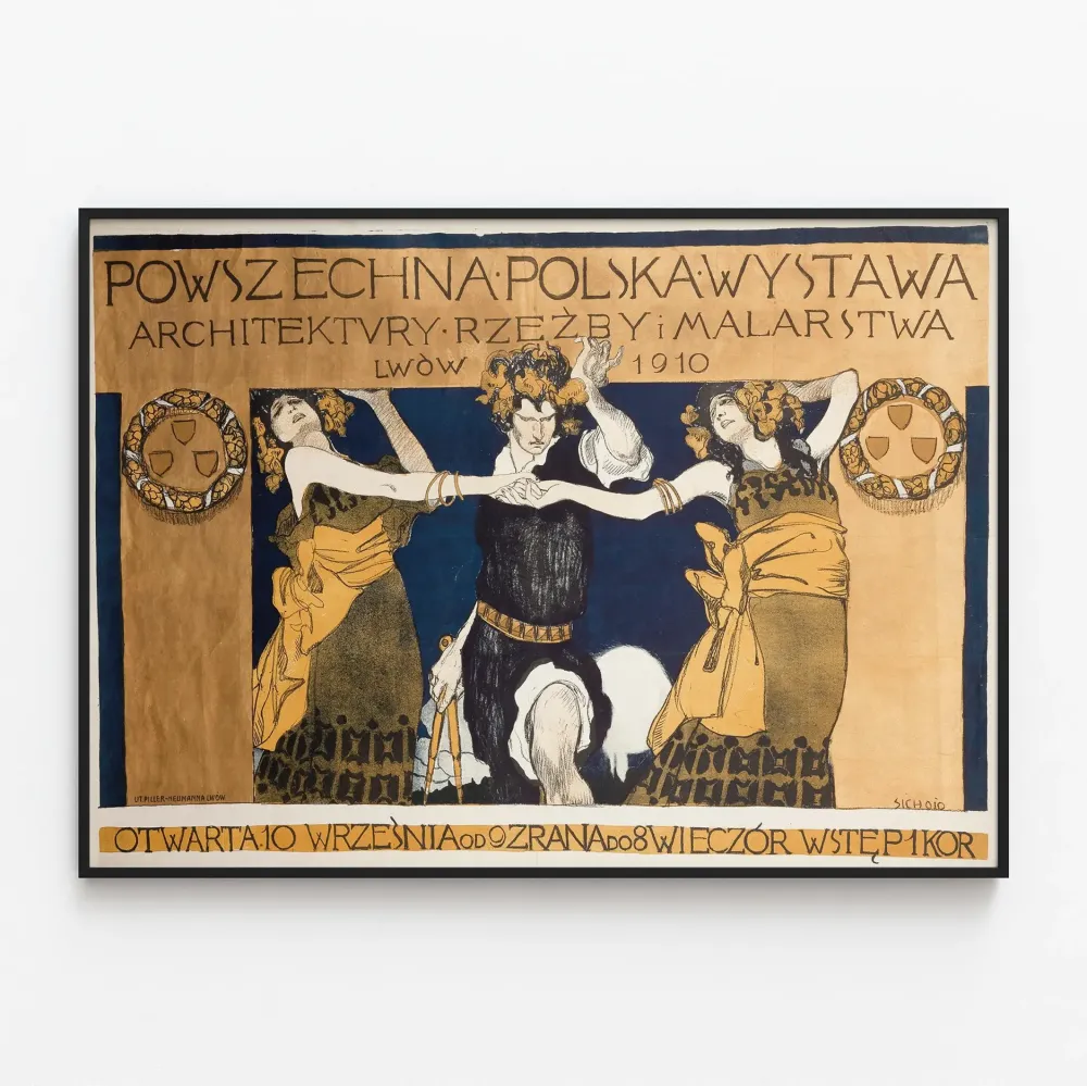 Wintage plakat Powszechna Polska Wystawa 1910 we Lwowie