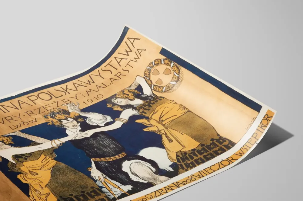 Wintage plakat Powszechna Polska Wystawa 1910 we Lwowie