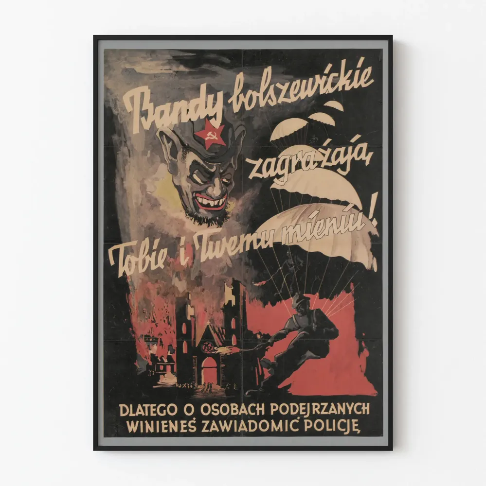 Wintage plakat propagandowy bolszewicki do dekoracji ścian