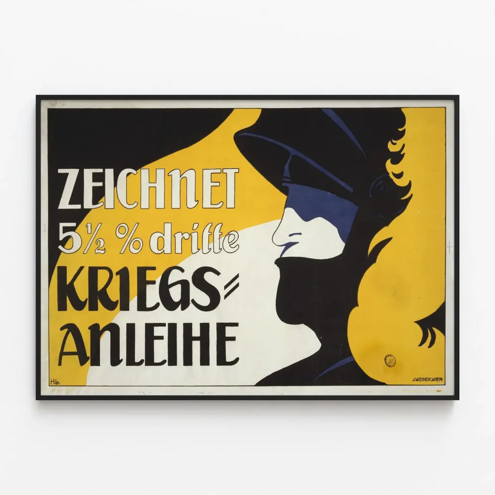 Wintage plakat propagandowy 5½% Trzeciego Obligacji Wojennej