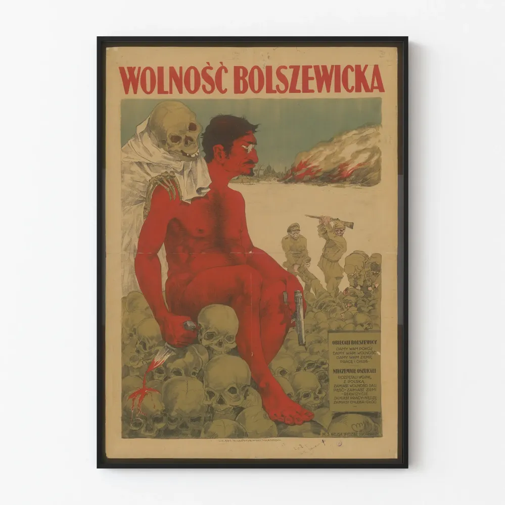 Wintage plakat propagandowy Wolność Bolszewicka do dekoracji ścian