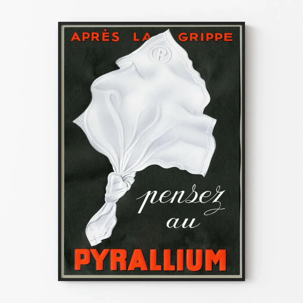 Wintage plakat Pyrallium do dekoracji ściennych zdrowia