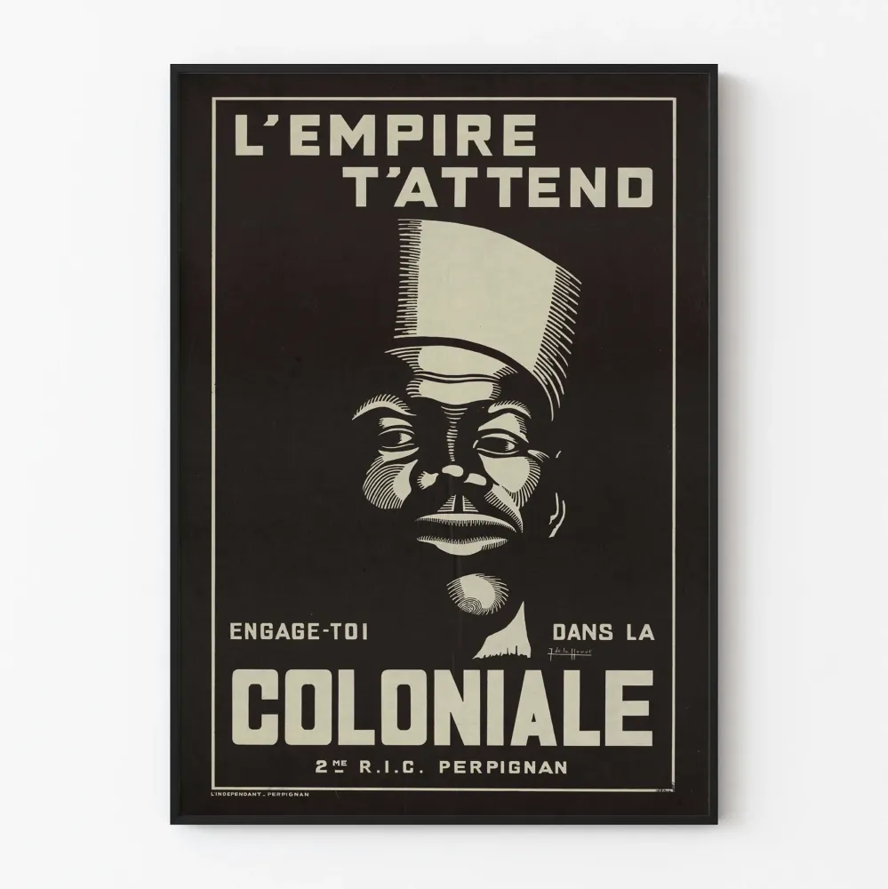 Wintage plakat rekrutacyjny armii kolonialnej - Imperium na ciebie czeka