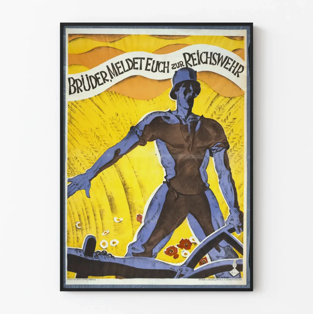 Wintage plakat rekrutacyjny Reichswehr - Dekoracja ścienna