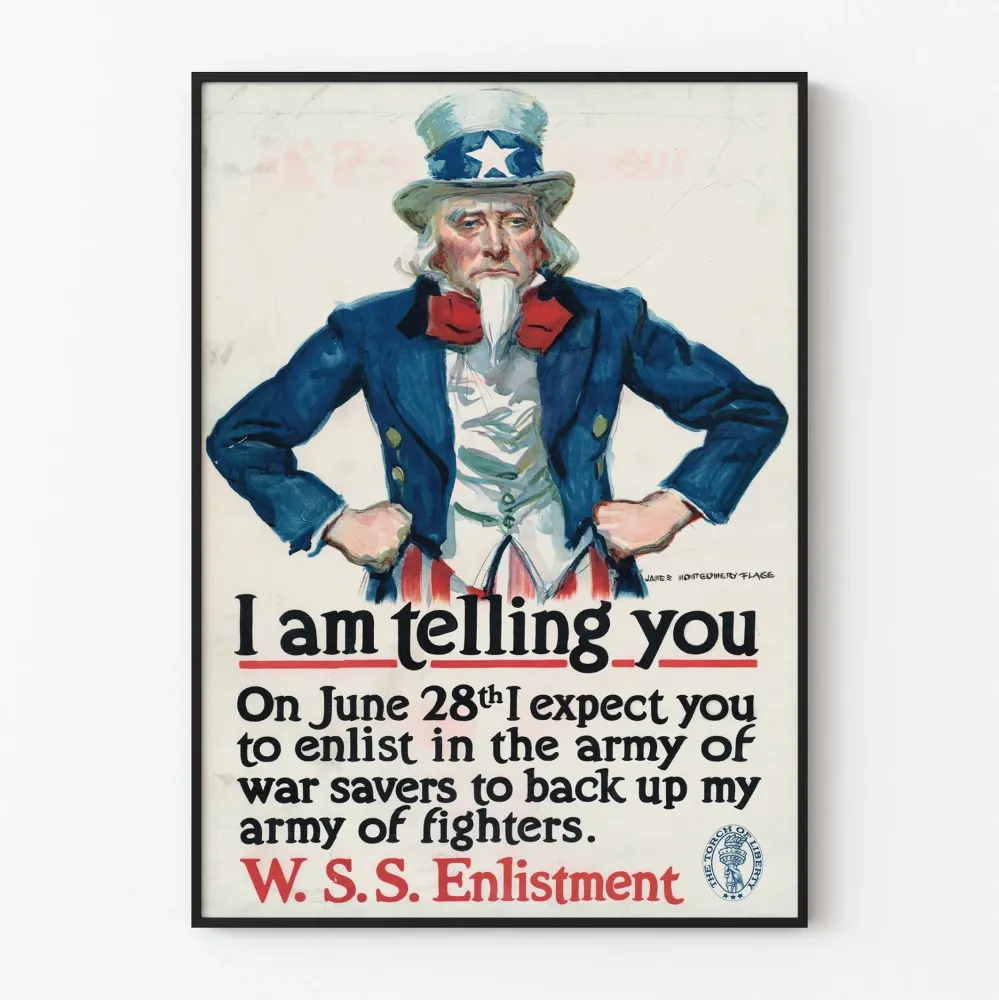 Wintage plakat rekrutacyjny wojskowy Uncle Sam