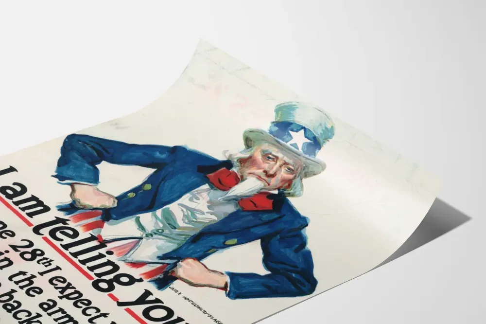 Wintage plakat rekrutacyjny wojskowy Uncle Sam