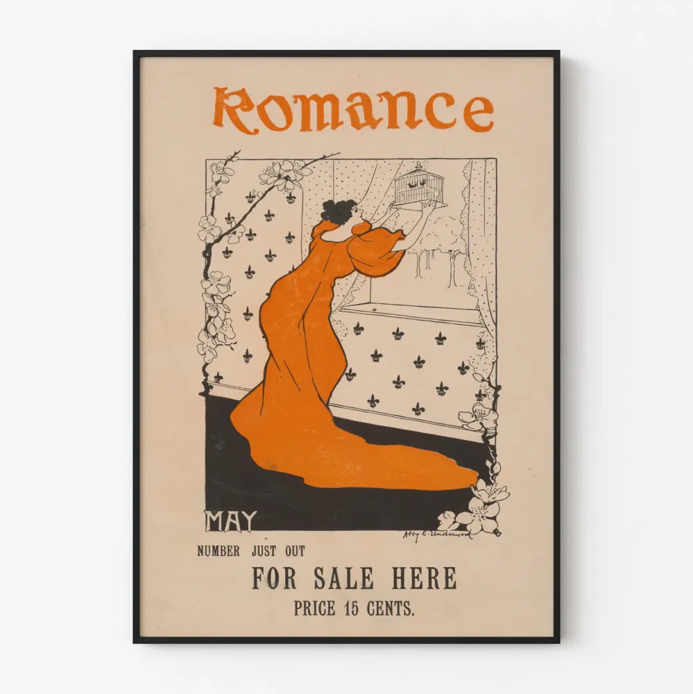 Wintage plakat romantyczny do dekoracji ścian