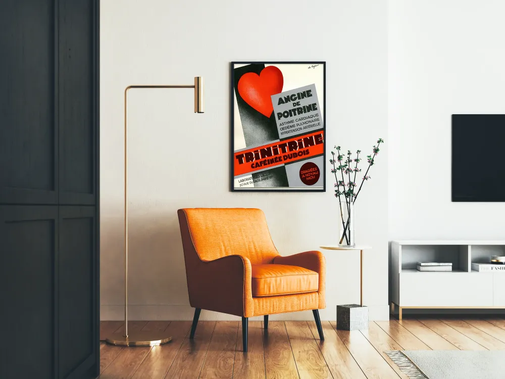 Wintage plakat Trinitrine na dusznicę bolesną