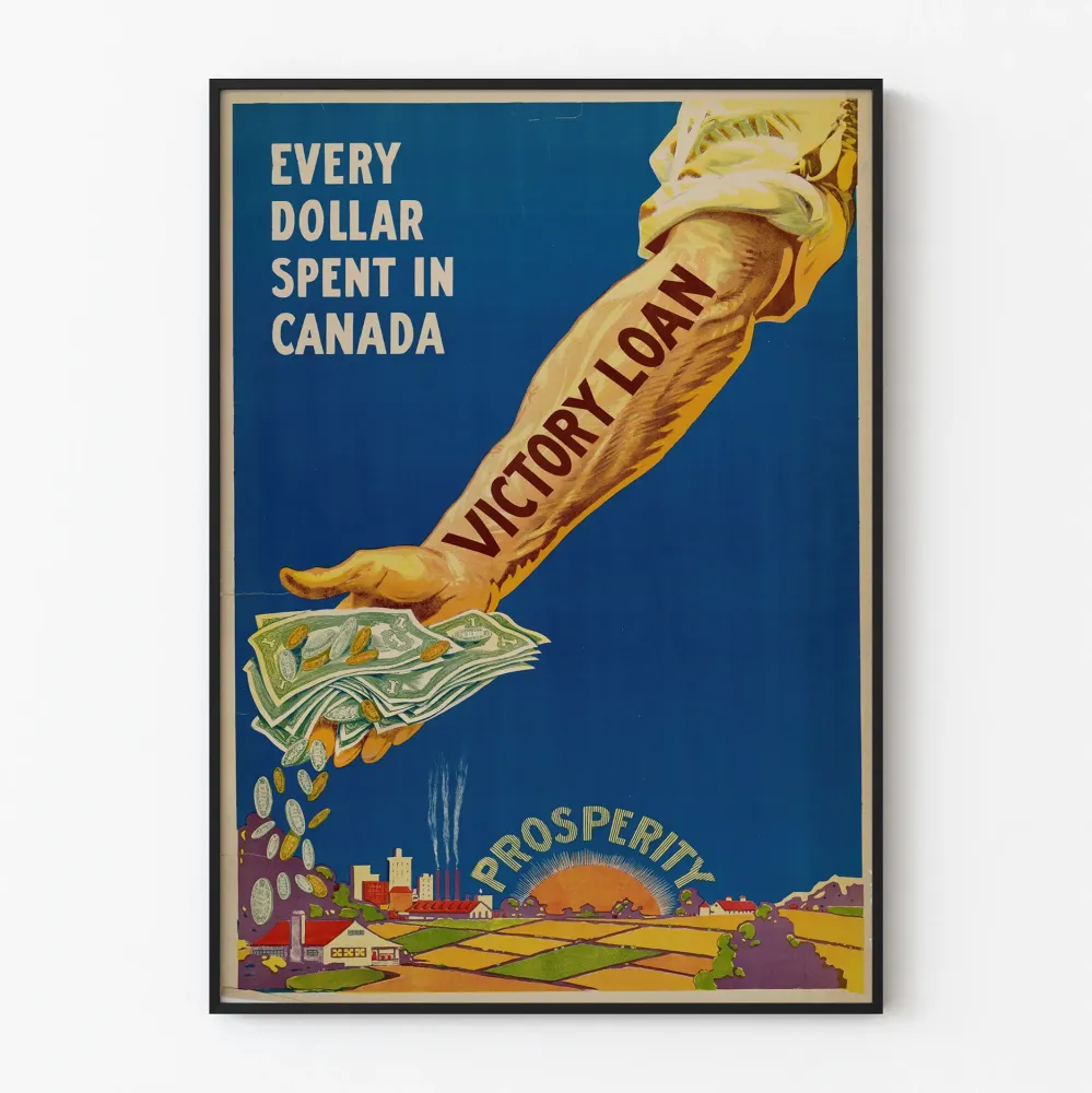 Wintage plakat Victory Loan – Inwestycja na rzecz dobrobytu Kanady