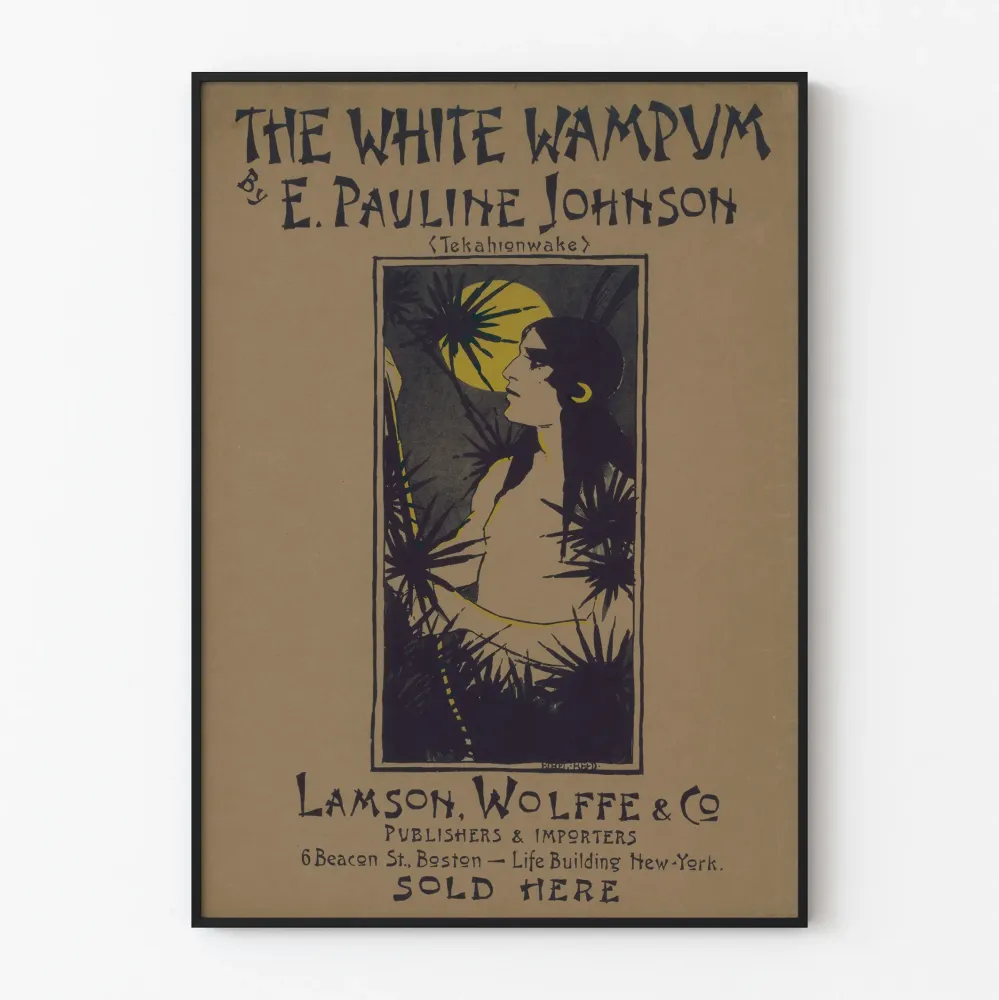 Wintage plakat „ White Wampum” E. Pauline Johnson
