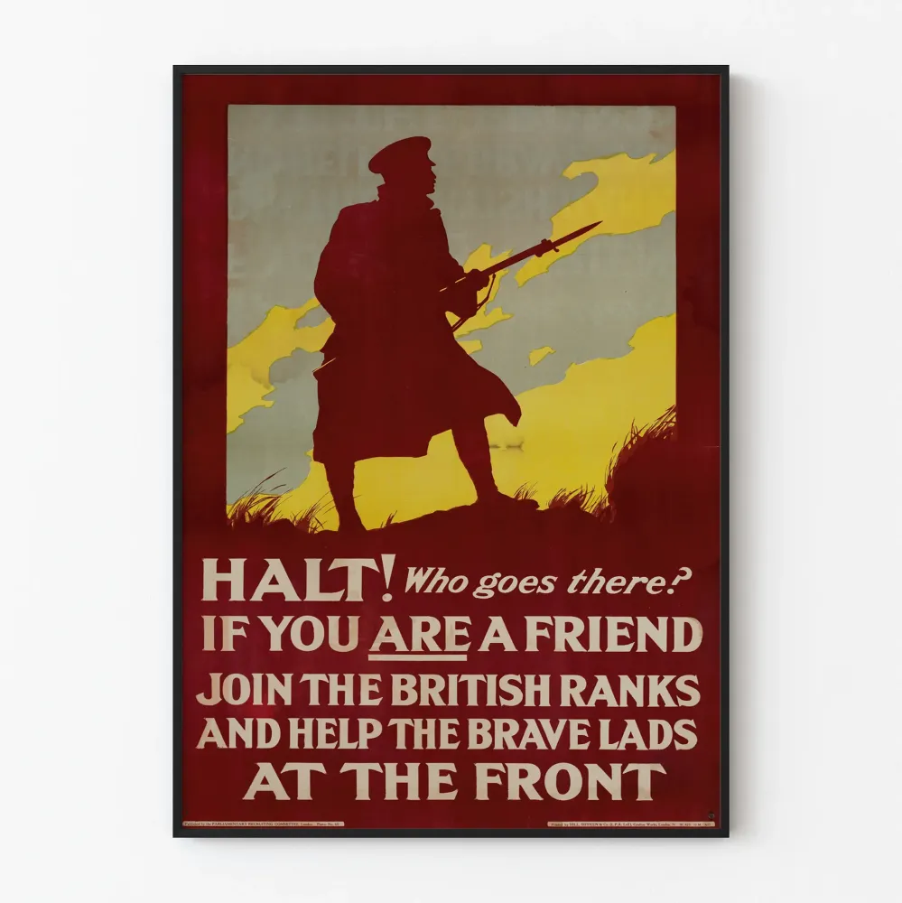 Wintage plakat wojskowy rekrutacji brytyjskiej