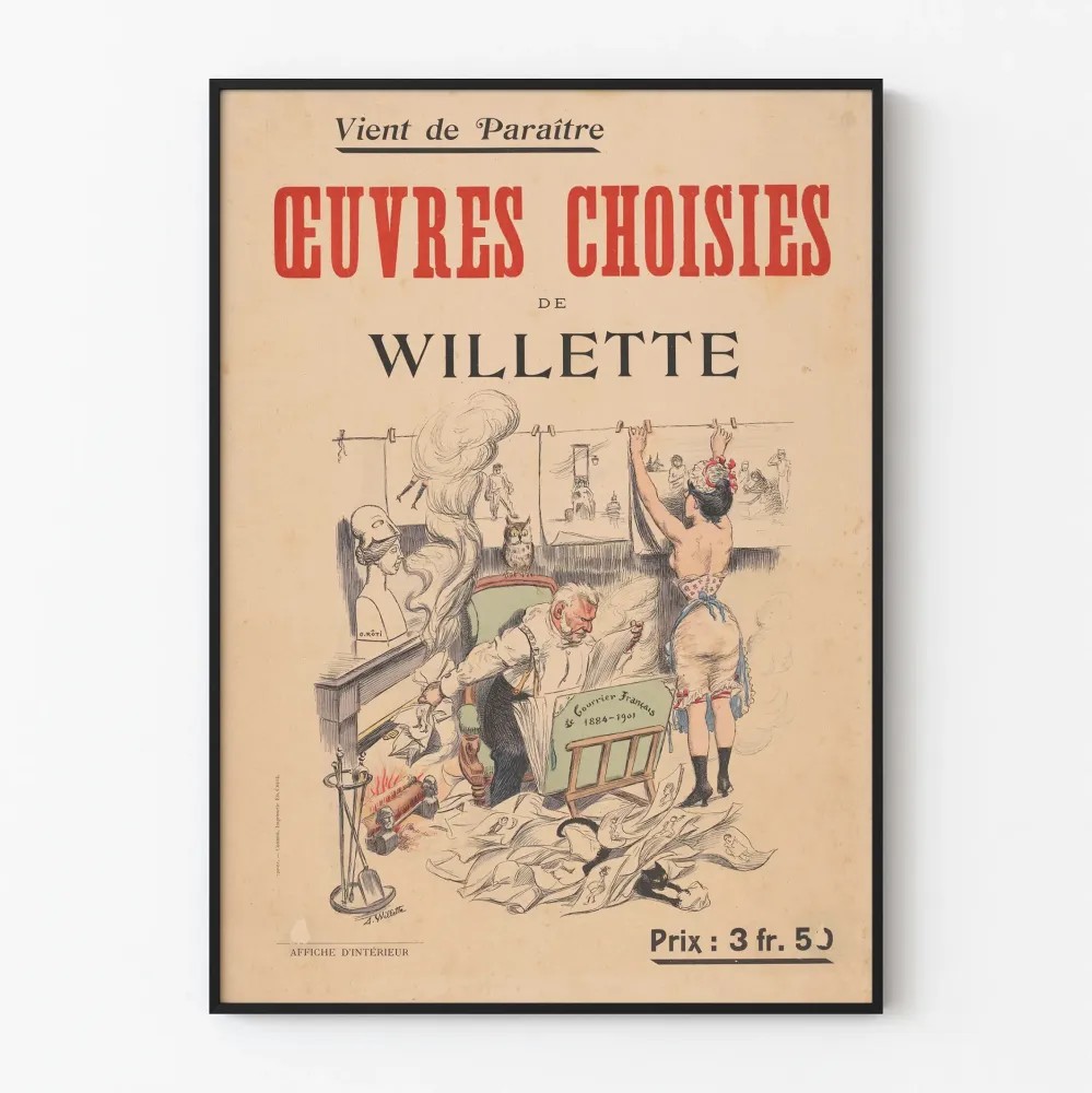 Wintage plakat Wybrane dzieł Willette do dekoracji ścian