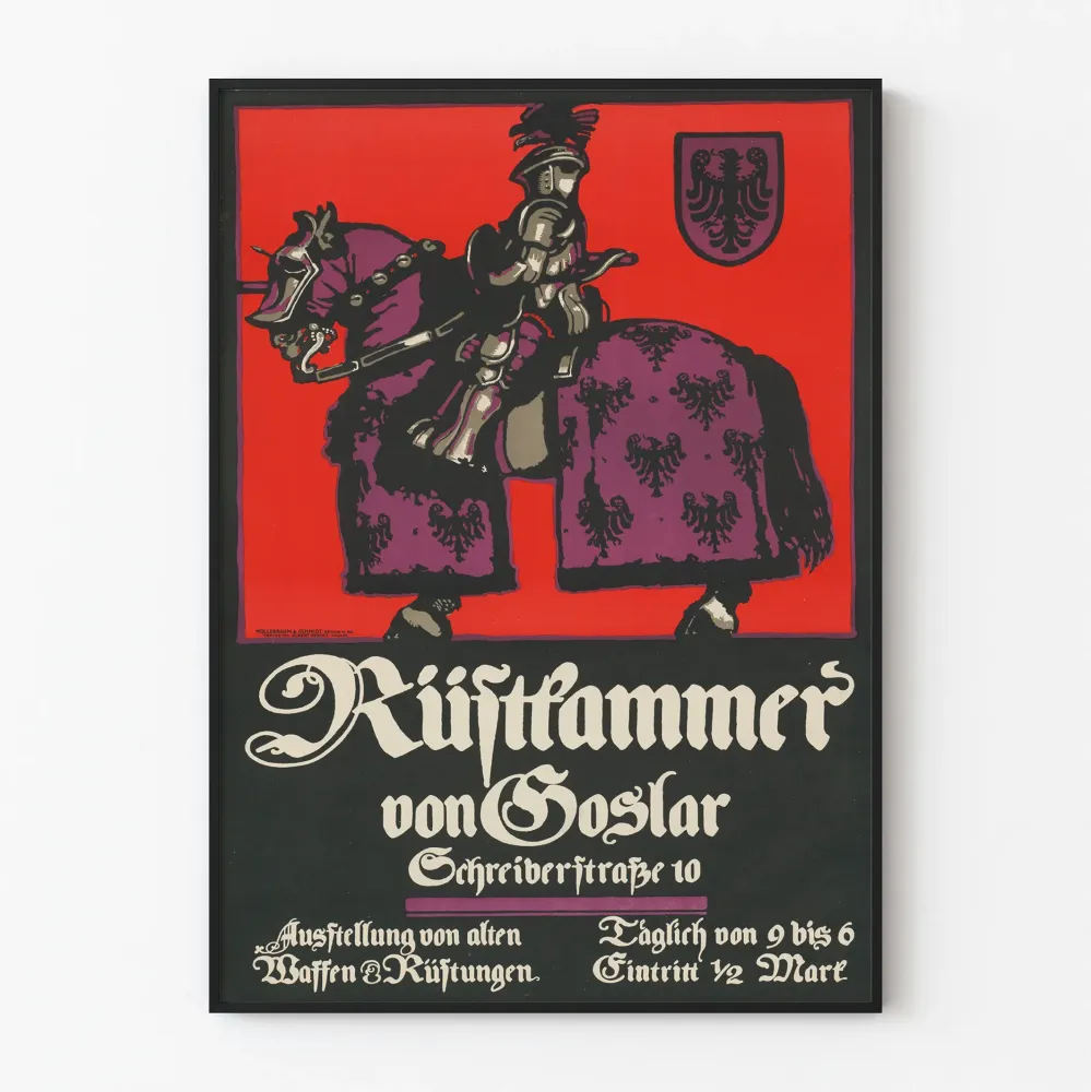 Wintage plakat wystawy Rüstkammer w Goslar