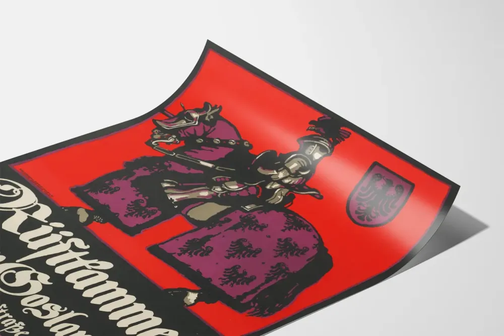 Wintage plakat wystawy Rüstkammer w Goslar