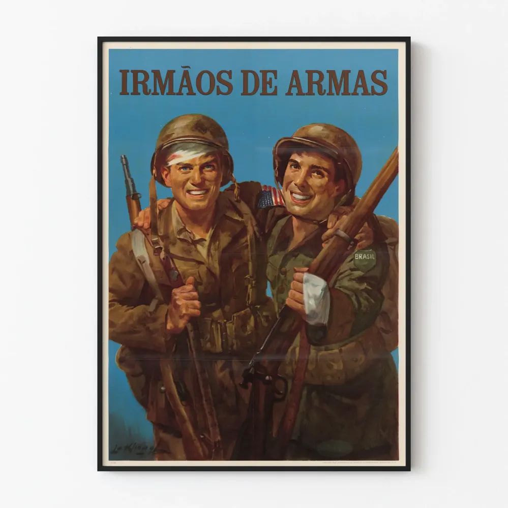 Wintage'owy plakat Irmãos de Armas - Plakat dekoracji ściennej militarnej