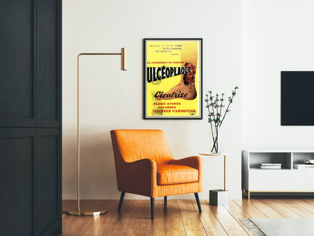 Wintage'owy plakat Ulcéoplaque - Plakat medyczny na ścianę