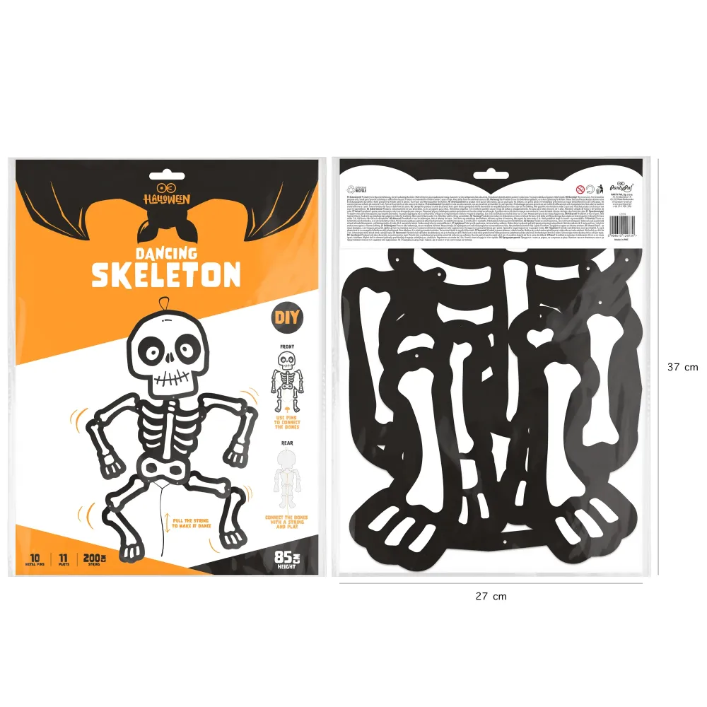 Wiszący szkielet Halloween 85cm 1 szt. DIY