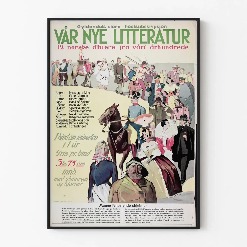 Witryna vintage literacka norweska - 12 poetów XX wieku