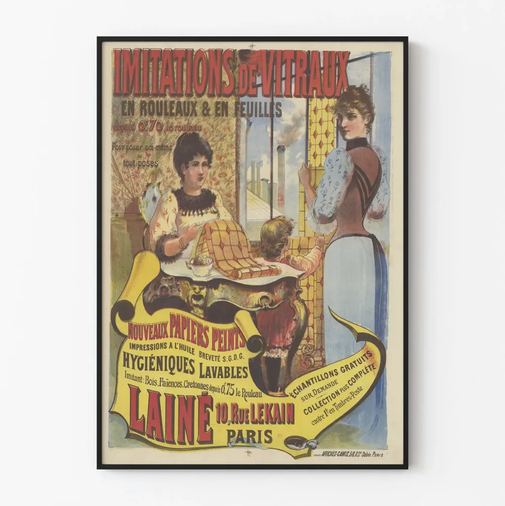 Witrynowy plakat w stylu vintage na dekorację ścienną