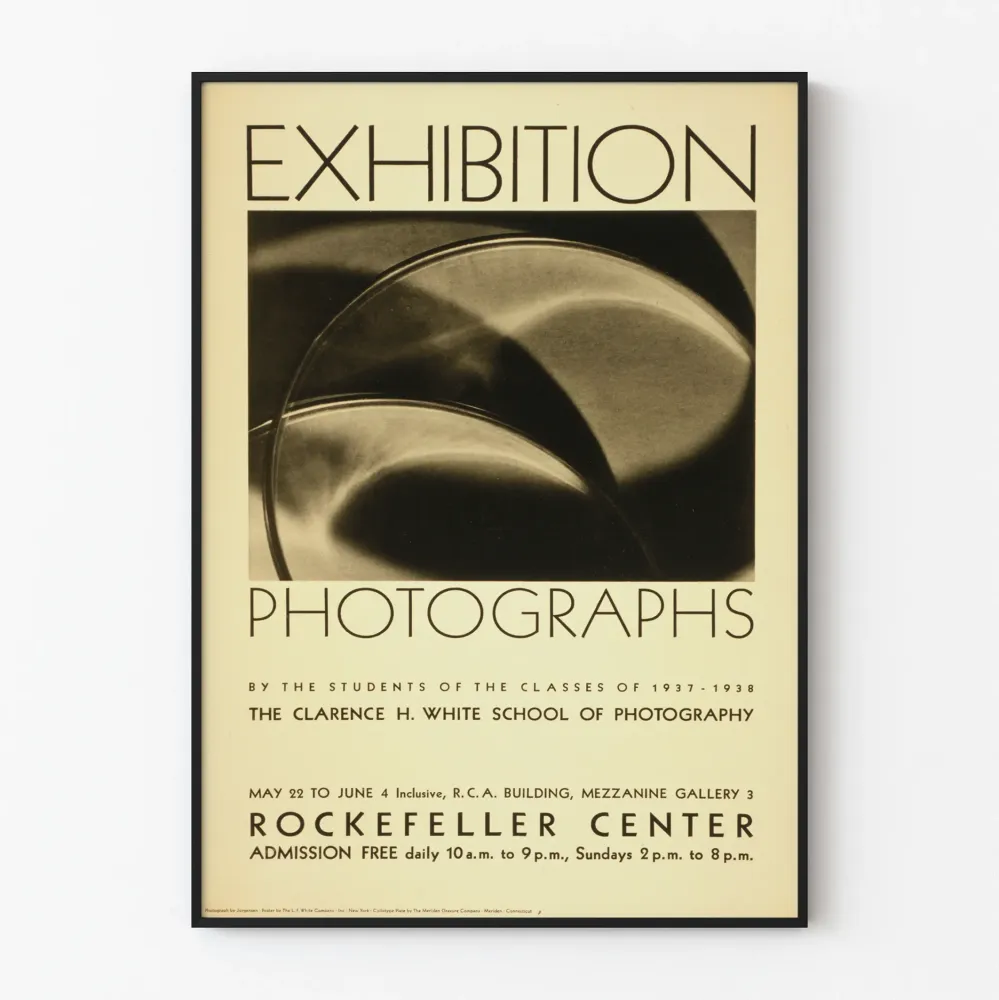 Wystawowy plakat fotograficzny w stylu vintage - Szkoł Fotografii Clarence White