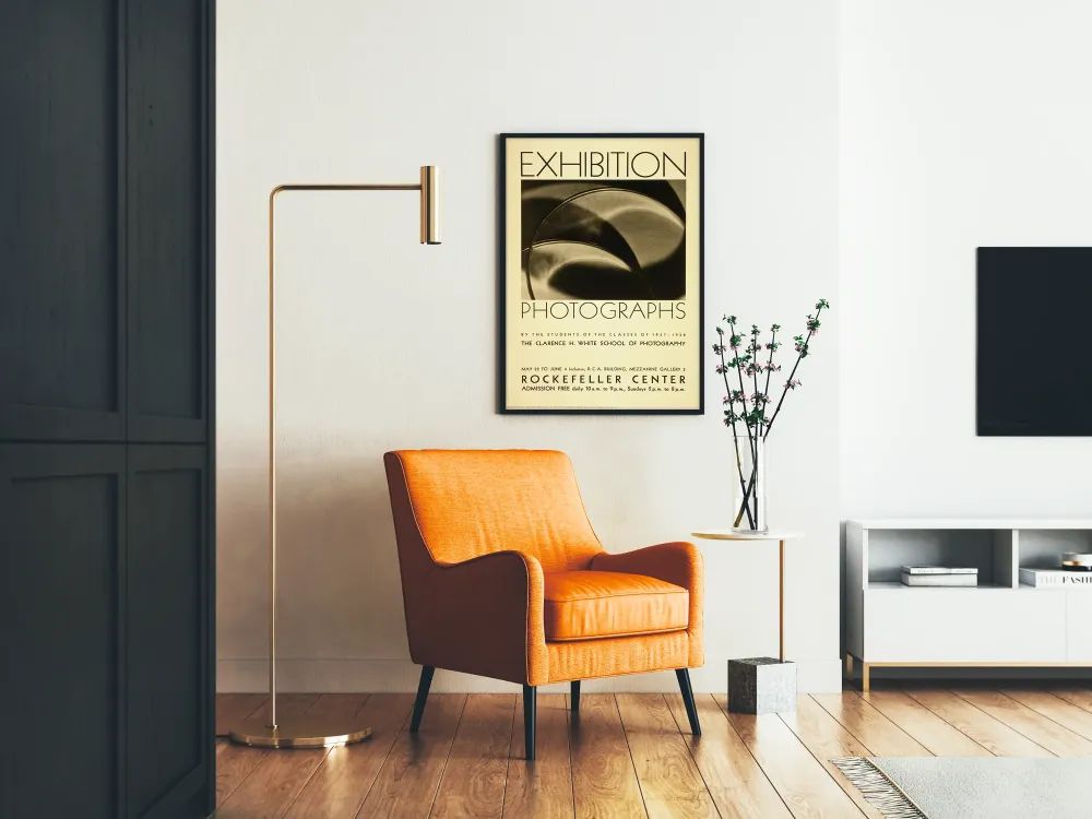 Wystawowy plakat fotograficzny w stylu vintage - Szkoł Fotografii Clarence White