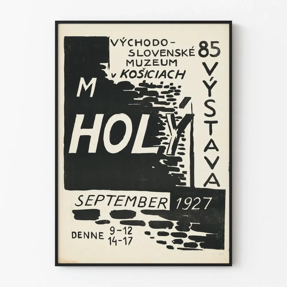Wystawowy plakat vintage Muzeum Wschodniosłowackie w Koszycach 1927