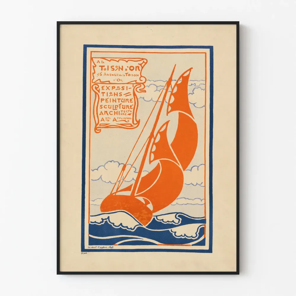 Wystawowy plakat vintage ' la Toison d'Or' autorstwa Gisberta Combaza