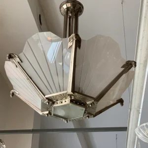 Żyrandol, lampa Art Deco, lata 30-te, Francja