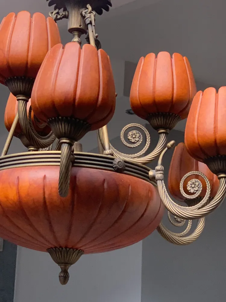 Żyrandol Vangelis Chandalier Danai Alabaster Lamp + 2 kinkiety