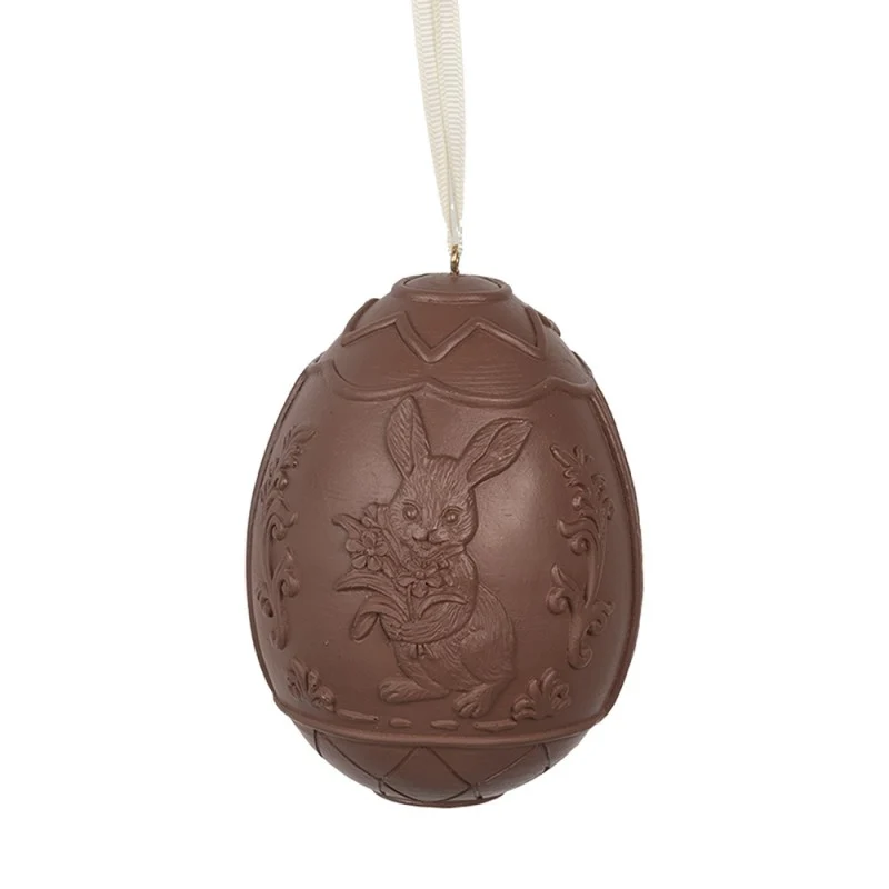 Zawieszka wielkanocna Jajko 11 cm Brązowe Clayre & Eef