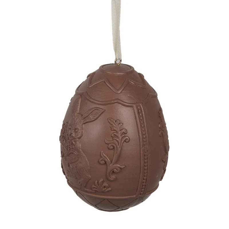 Zawieszka wielkanocna Jajko 11 cm Brązowe Clayre & Eef