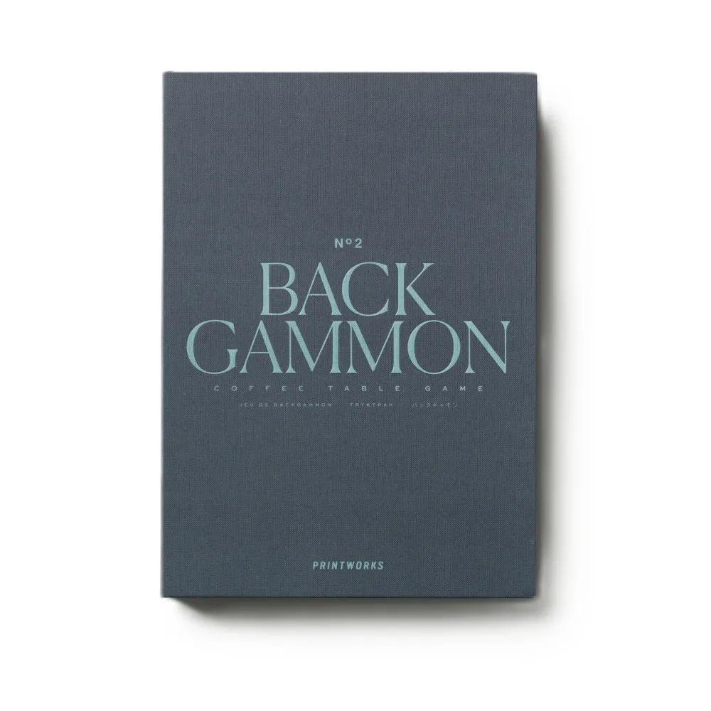 Zestaw do gry w backgammon BACKGAMMON CLASSIC szary