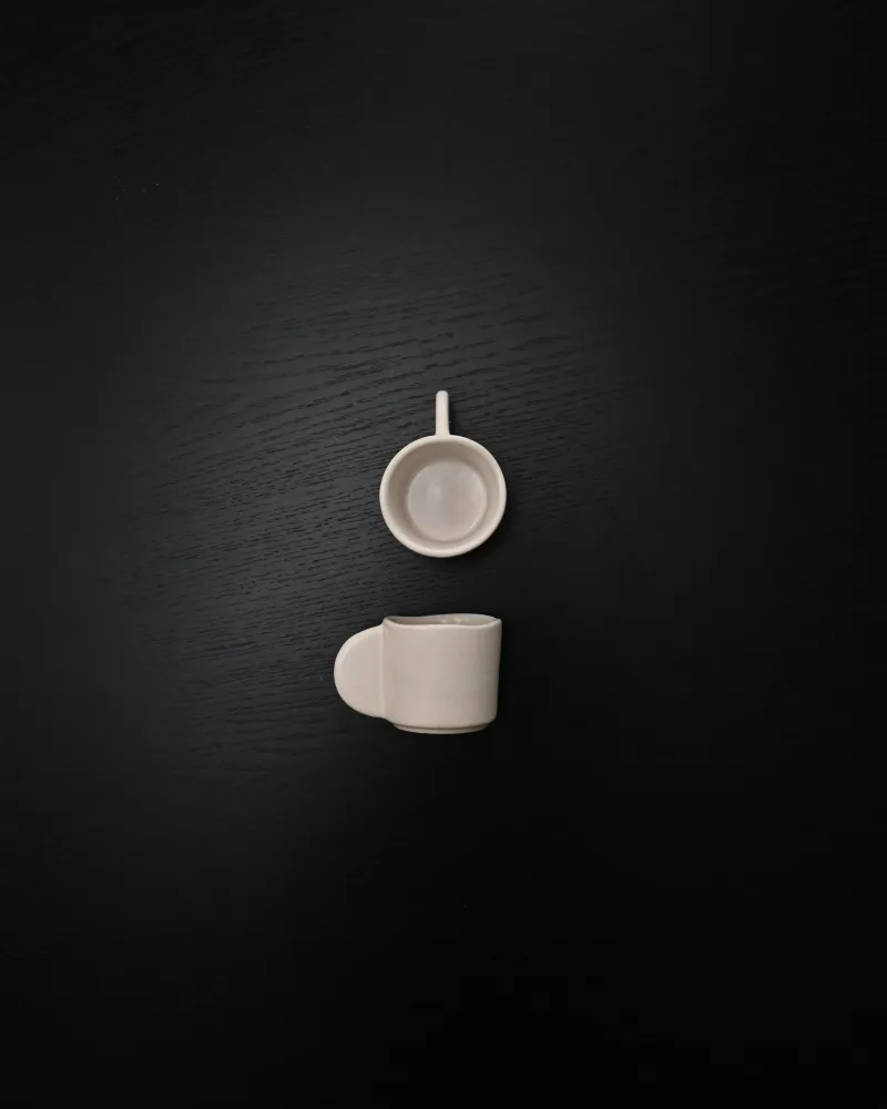 Zestaw kubków do espresso NATIVE biał kamionka