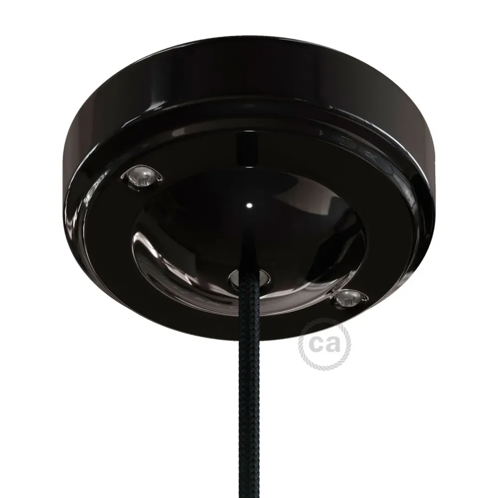 Zestaw podsufitki Minimal z porcelany – Czarna