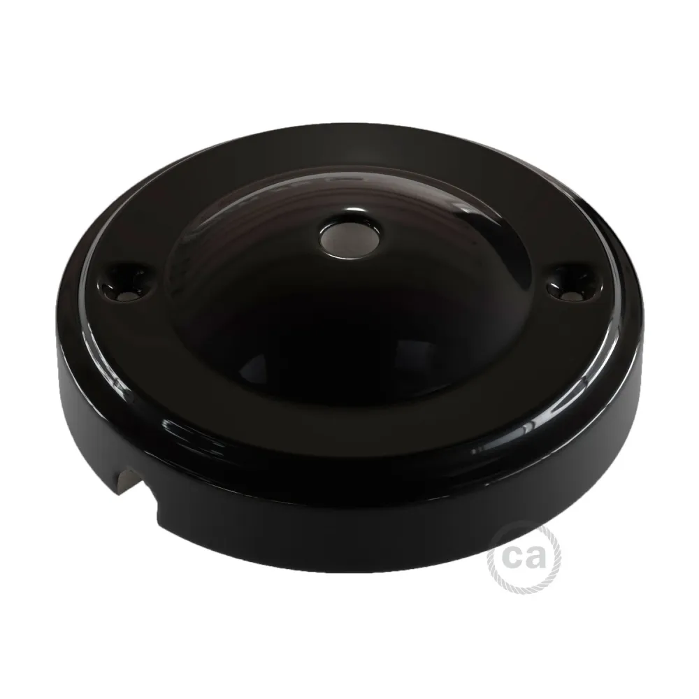Zestaw podsufitki Minimal z porcelany – Czarna