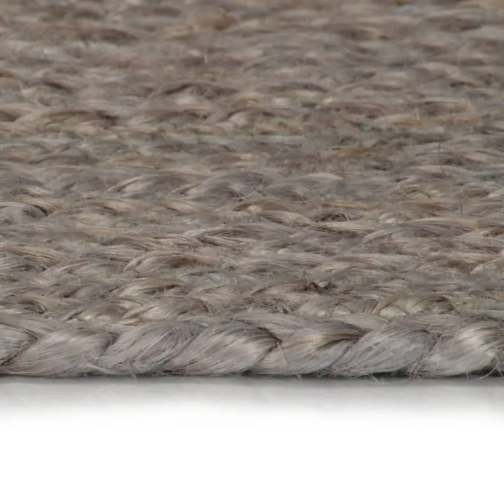 Ręcznie wykonany dywanik z juty, okrągły, 150 cm, szary