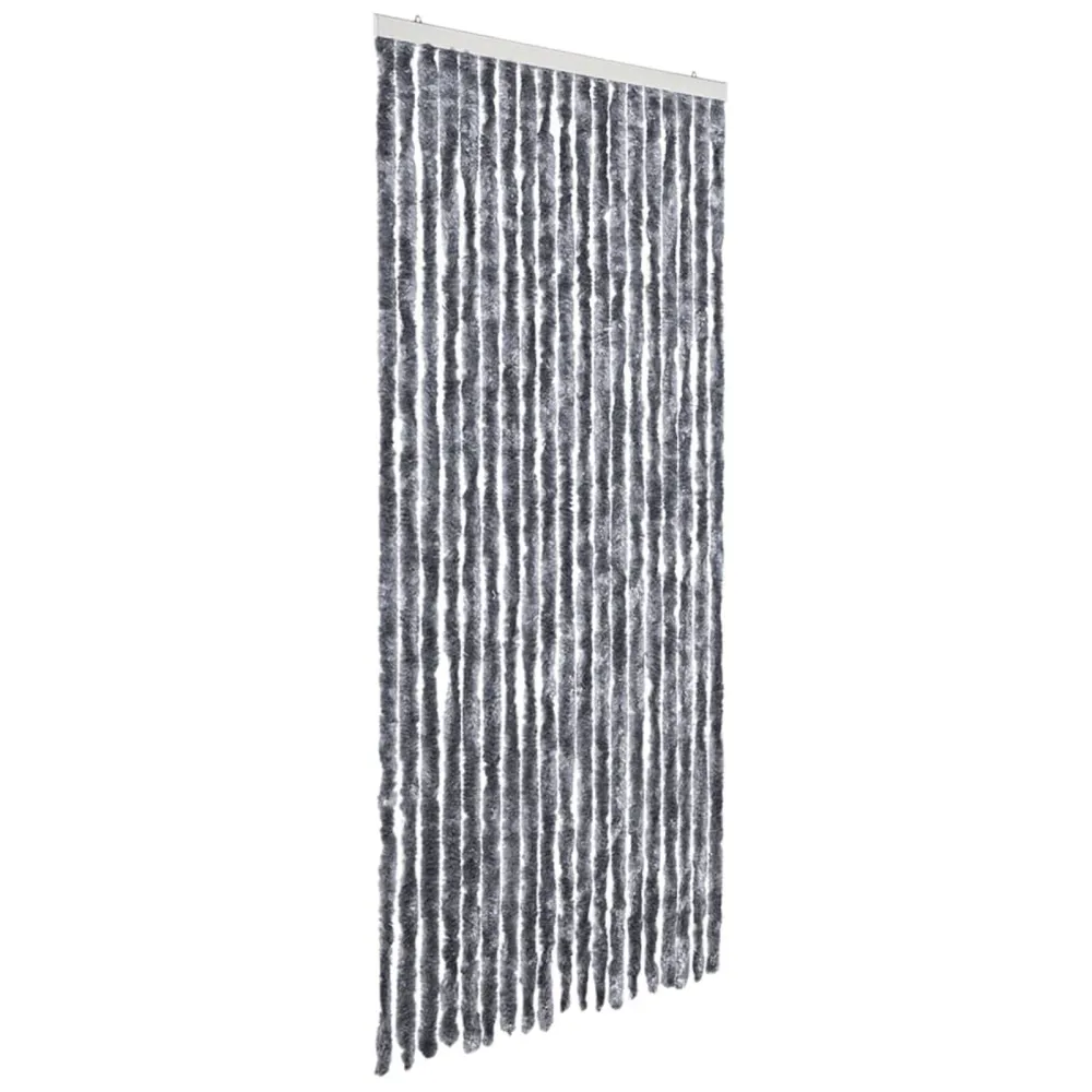 Zasłona przeciwko owadom, srebrna, 56x185 cm, szenil