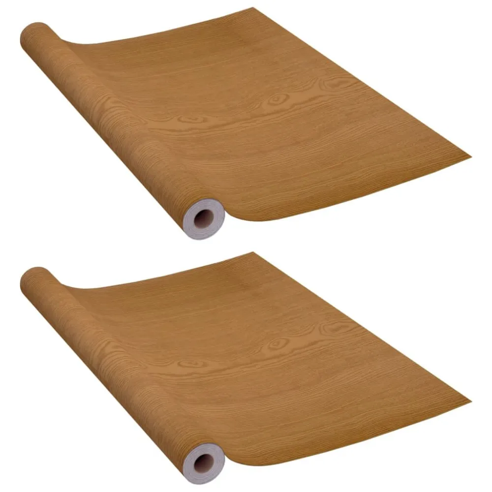Okleina samoprzylepna na drzwi 2 szt., jasny dąb 210x90 cm, PVC