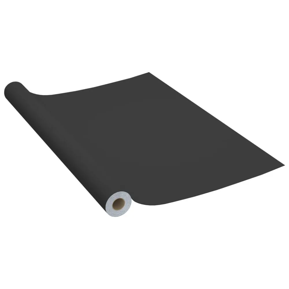 Okleiny meblowe samoprzylepne, 2 szt., czarne, 500x90 cm, PVC