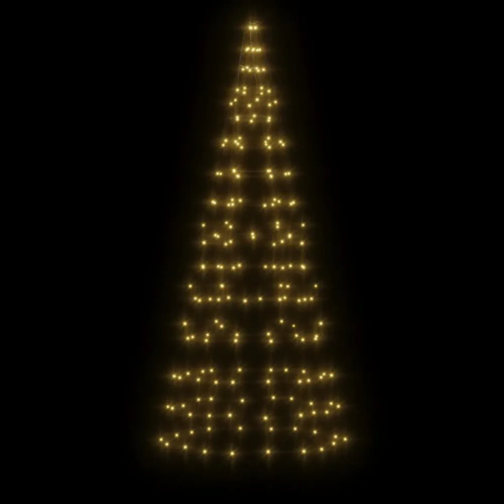 Choinka LED na maszcie 200 LED Ciepł biel 180 cm