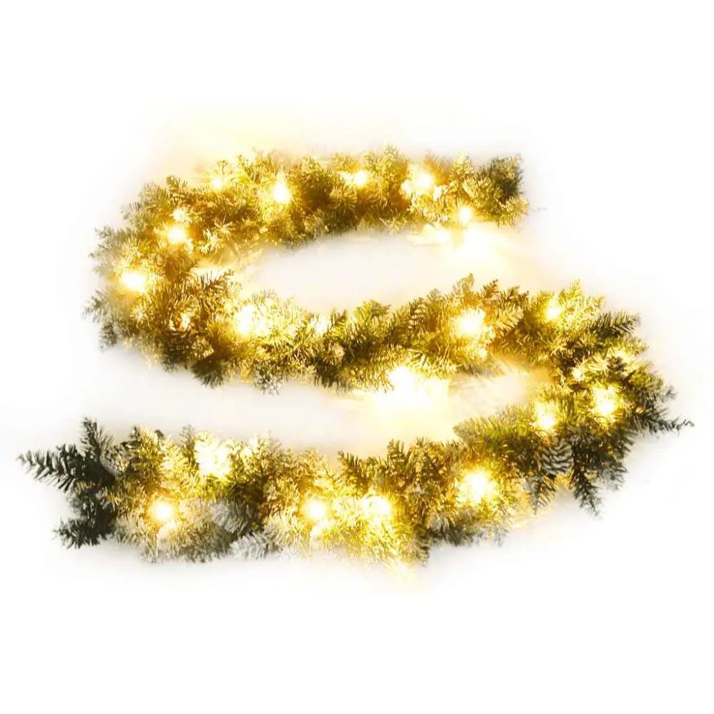 Świąteczna girlanda z lampkami LED, zielona, 2,7 m, PVC