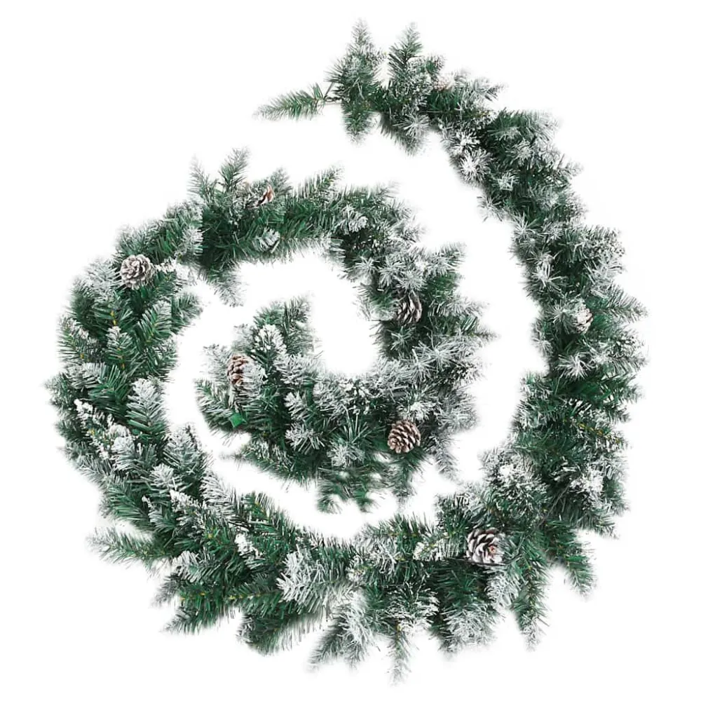Świąteczna girlanda z lampkami LED, zielona, 2,7 m, PVC