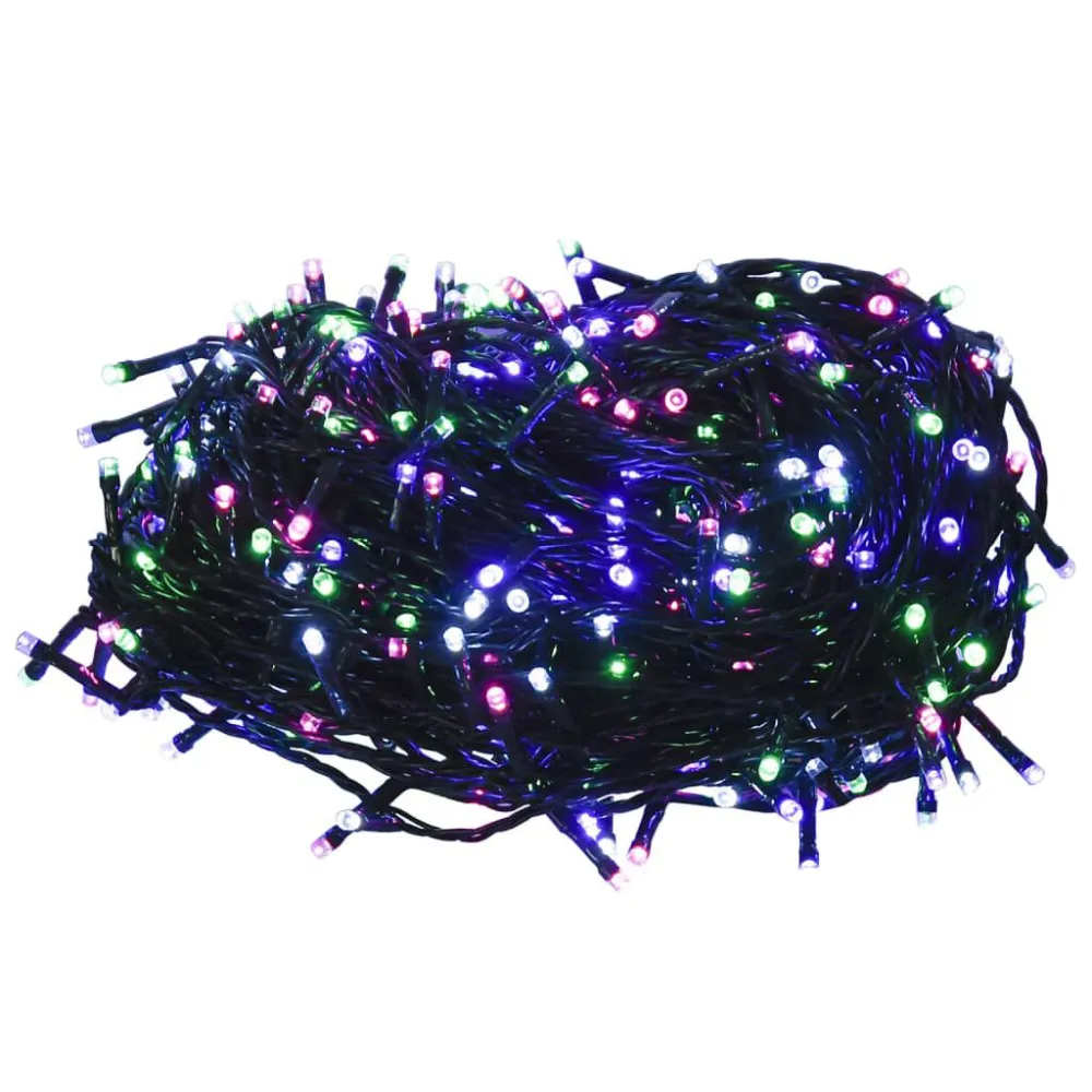 Cordão de luzes com 150 luzes LED 15 m PVC pastel multicolorido