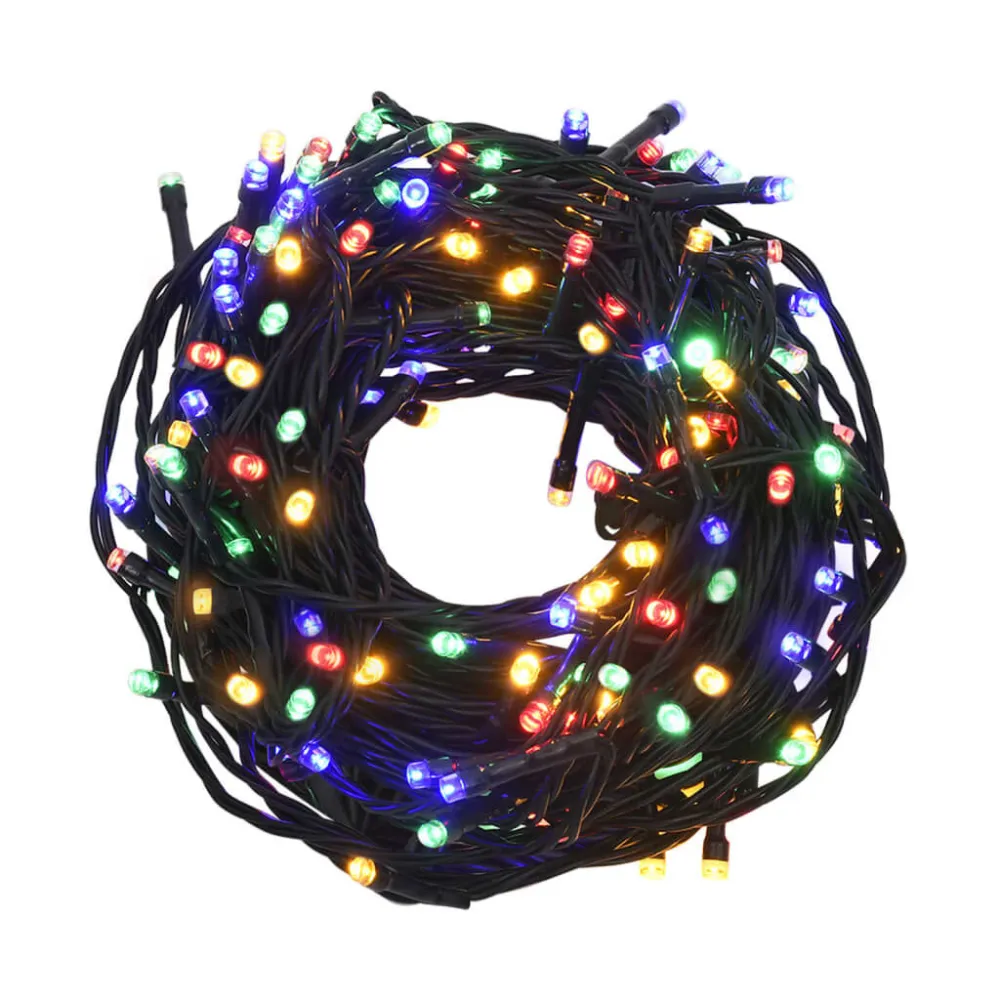 Cordão de luzes com 600 luzes LED 60 m PVC multicolorido