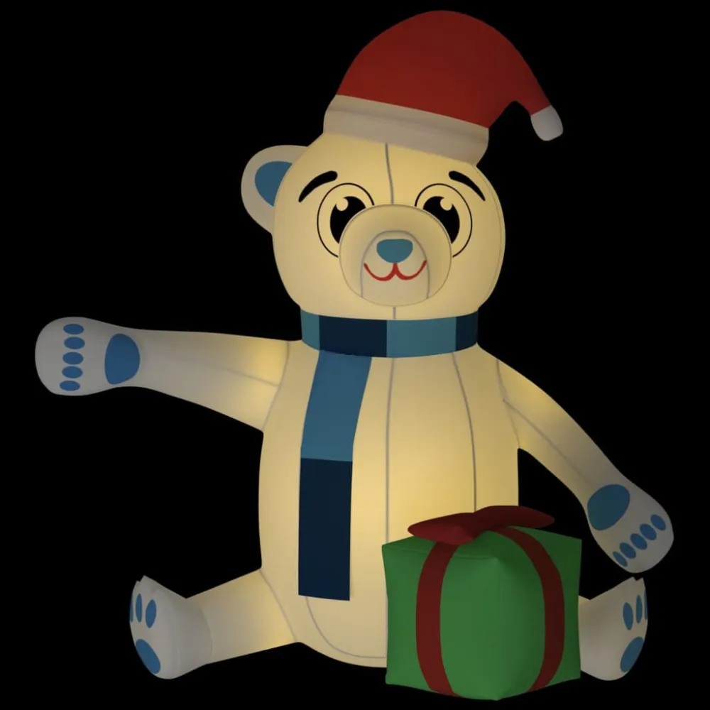 Urso de Natal insuflável com luzes LED 240 cm