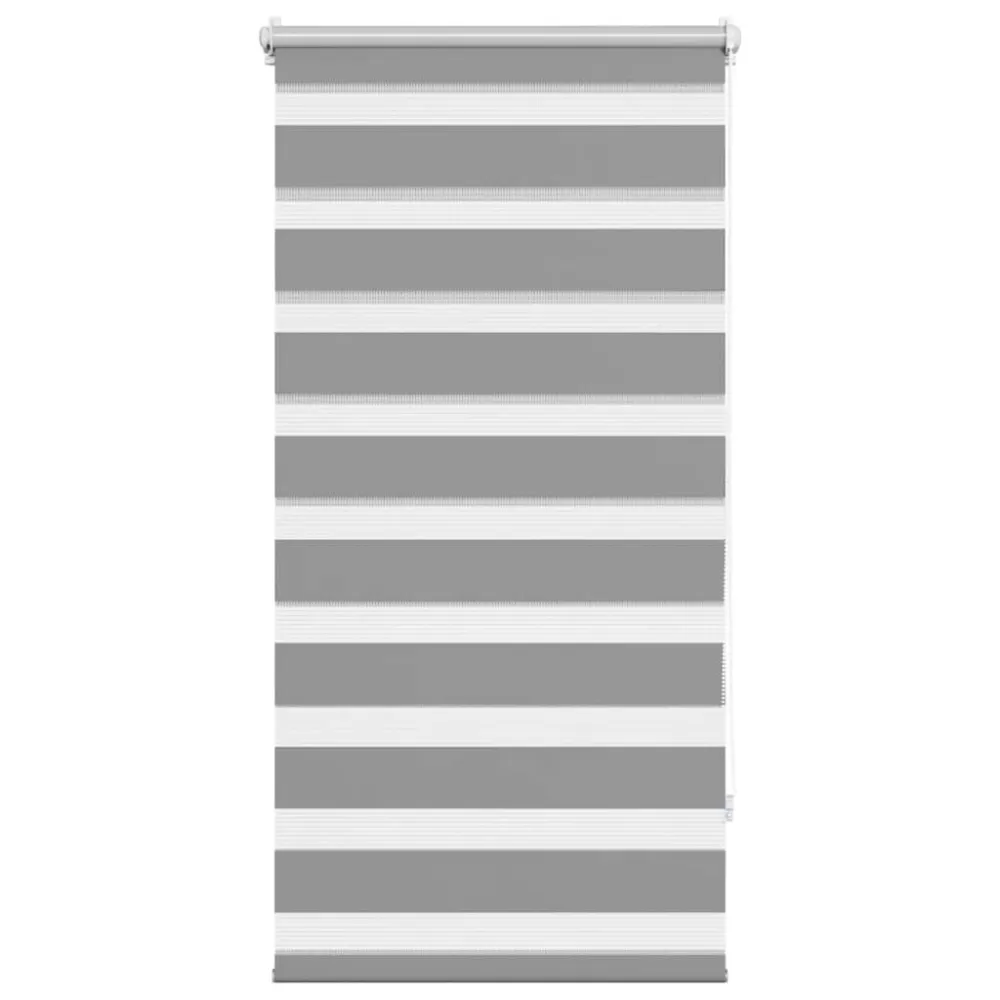 Estore de rolo 60 x 120 cm, linhas de zebra / Cinza