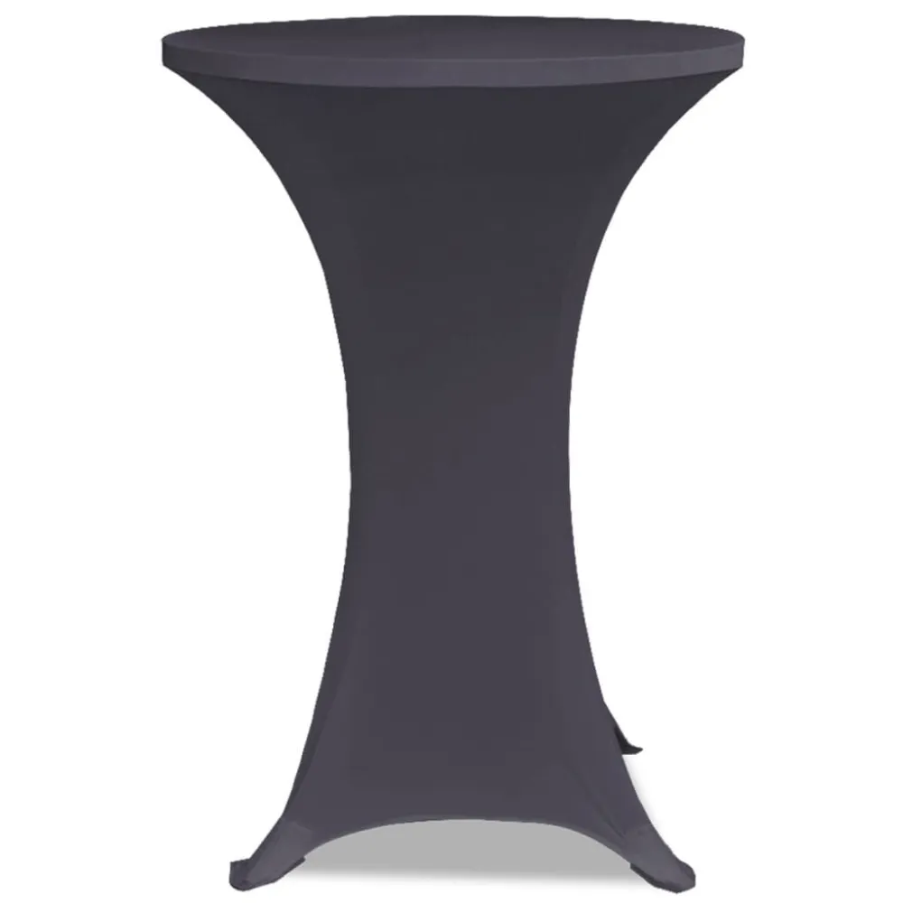 Elastyczne nakrycie stołu antracytowe 2 szt. 60 cm