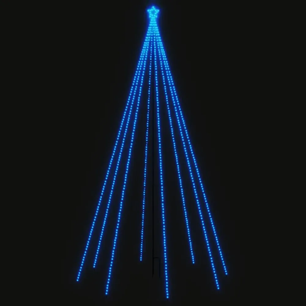 LED Árvore de Natal Interior Exterior 800 LEDs Azul 5 m