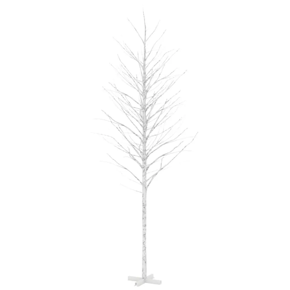 Árvore c/ 672 luzes LED 400 cm bétula branco quente
