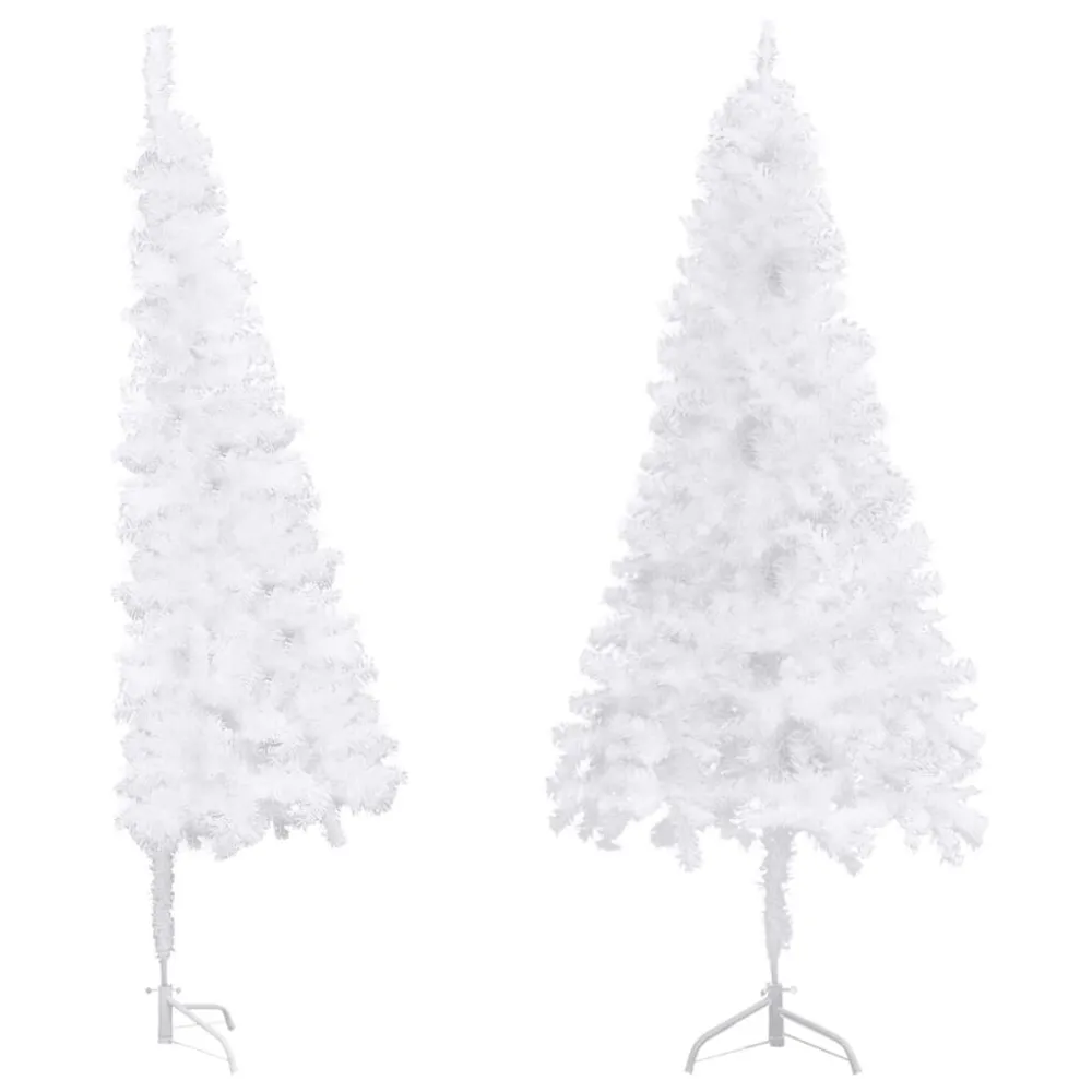 Árvore de Natal artificial de canto 240 cm PVC branco